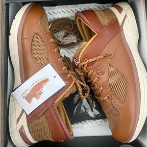 Zebas Mens hands free slip on shoes brown 10:5